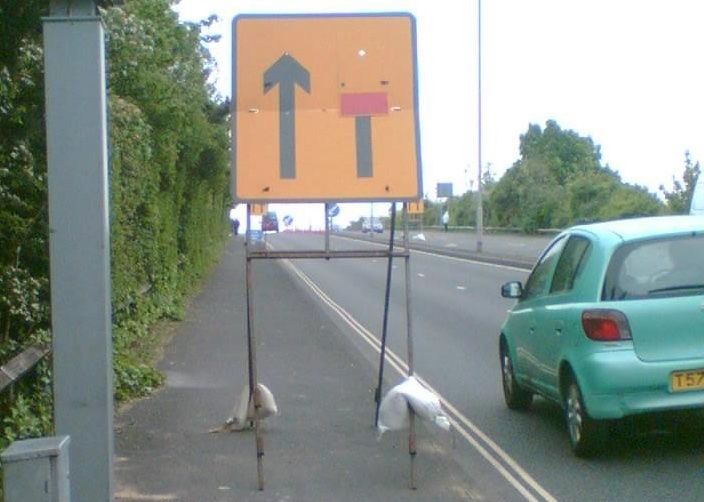 How do cyclists, pedestrians and the disabled get around road works?
