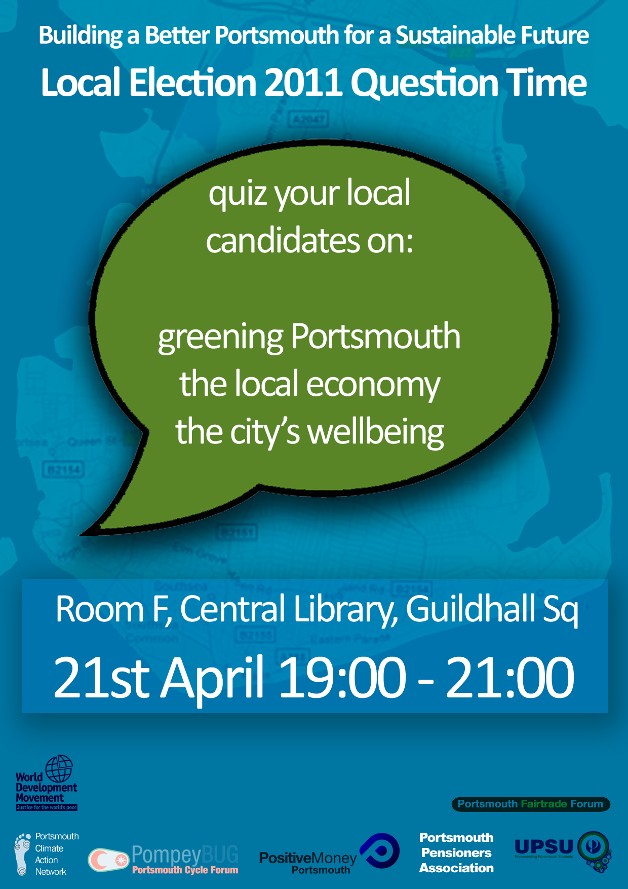 Local Election 2011 Question Time poster